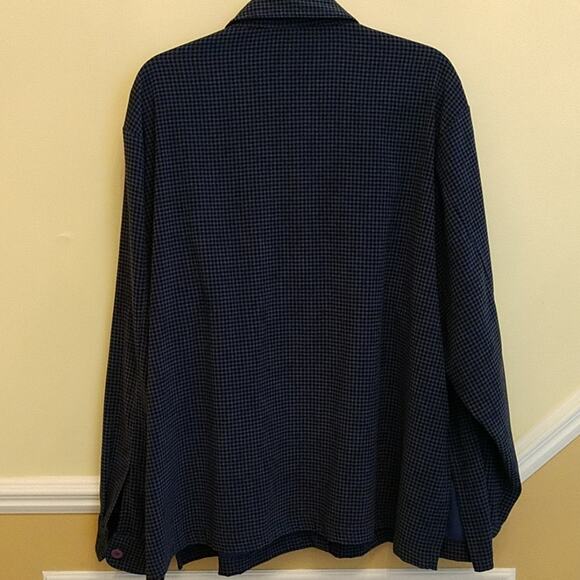 Josephine Chaus Woman Velour Navy Blue & Black Houndstooth Check size 3X - Picture 3 of 11